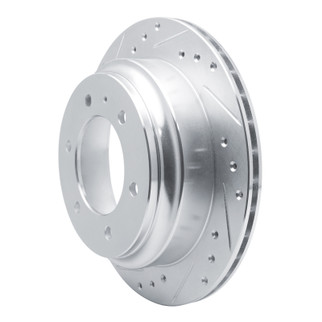 R1 92-04 Acura SLX Rear Left Drilled & Slotted Silver Brake Rotor