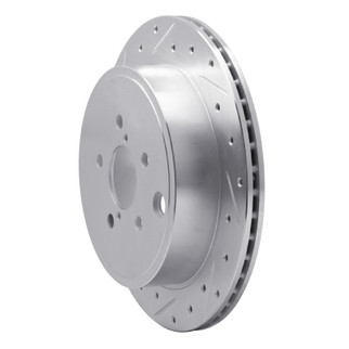 R1 10-25 Scion FR-S Rear Left Drilled & Slotted Silver Brake Rotor