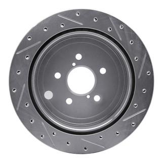 R1 10-25 Scion FR-S Rear Left Drilled & Slotted Silver Brake Rotor