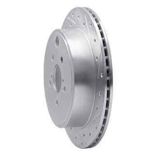 R1 10-25 Scion FR-S Rear Right Drilled & Slotted Silver Brake Rotor