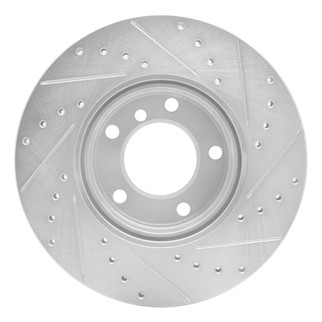 R1 96-03 BMW 525I (USA/Canada) Front Left Drilled & Slotted Silver Brake Rotor
