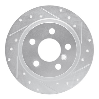 R1 14-25 BMW 220i (Mexico) Rear Right Drilled & Slotted Silver Brake Rotor