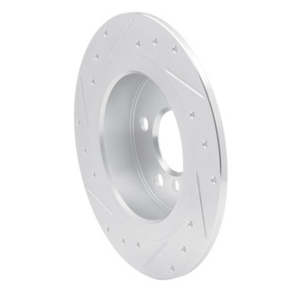 R1 14-25 BMW 220i (Mexico) Rear Right Drilled & Slotted Silver Brake Rotor