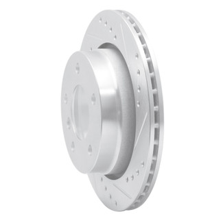 R1 96-05 BMW 323CI Rear Right Drilled & Slotted Silver Brake Rotor