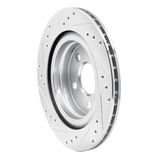 R1 16-26 BMW 228I xDrive Gran Coupe Rear Right Drilled & Slotted Silver Brake Rotor