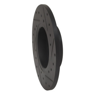 R1 78-82 Nissan 720 DATSUN Front Left Drilled & Slotted Black Brake Rotor