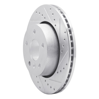 R1 94-02 Land Rover Range Rover Front Right Drilled & Slotted Silver Brake Rotor