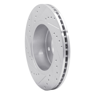 R1 94-02 Land Rover Range Rover Front Right Drilled & Slotted Silver Brake Rotor