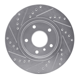 R1 94-02 Land Rover Range Rover Front Right Drilled & Slotted Silver Brake Rotor