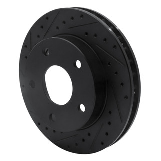 R1 94-99 Dodge Ramcharger (Mexico) Front Left Drilled & Slotted Black Brake Rotor
