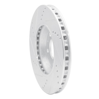 R1 06-10 Pontiac SOLSTICE Front Right Drilled & Slotted Silver Brake Rotor