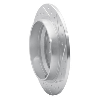 R1 98-00 Volvo S70 Rear Left Drilled & Slotted Silver Brake Rotor