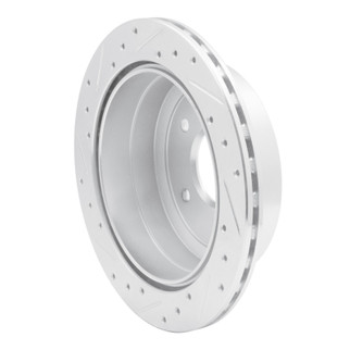 R1 05-06 Pontiac GTO Rear Right Drilled & Slotted Silver Brake Rotor