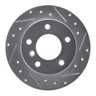 R1 96-02 BMW Z3 Rear Right Drilled & Slotted Silver Brake Rotor