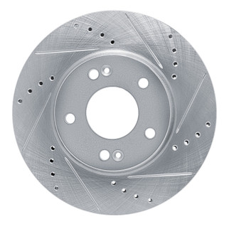 R1 21-25 Hyundai Elantra Front Right Drilled & Slotted Silver Brake Rotor