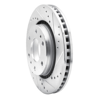 R1 06-09 Buick Rainier Front Right Drilled & Slotted Silver Brake Rotor