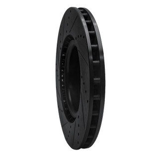 R1 17-25 Acura Integra Front Right Drilled & Slotted Black Brake Rotor
