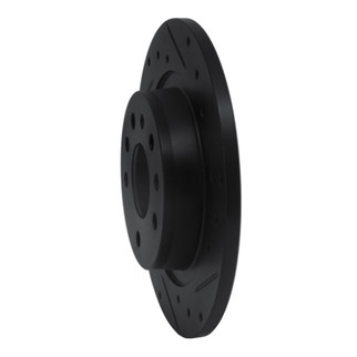 R1 03-11 Cadillac BLS (Mexico) Rear Right Drilled & Slotted Black Brake Rotor