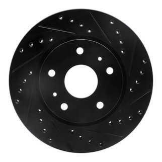 R1 07-19 Suzuki SX4 S-Cross (Mexico) Front Right Drilled & Slotted Black Brake Rotor