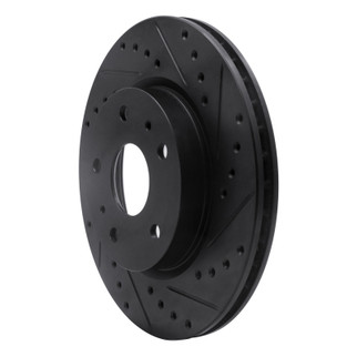 R1 07-19 Suzuki SX4 S-Cross (Mexico) Front Right Drilled & Slotted Black Brake Rotor