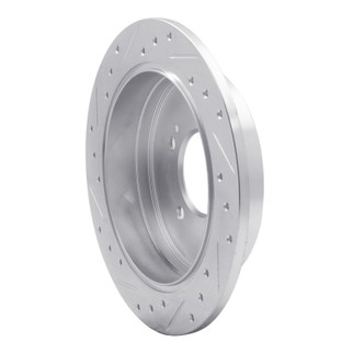 R1 06-09 Hyundai AZERA Rear Right Drilled & Slotted Silver Brake Rotor