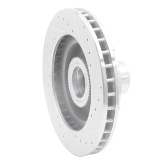 R1 93-95 Chevrolet G10 Front Right Drilled & Slotted Silver Brake Rotor