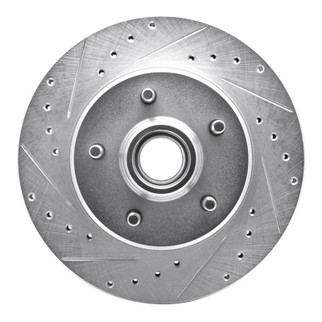 R1 90-02 Chevrolet ASTRO Front Left Drilled & Slotted Silver Brake Rotor