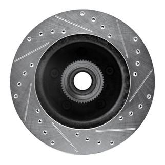 R1 90-02 Chevrolet ASTRO Front Left Drilled & Slotted Silver Brake Rotor