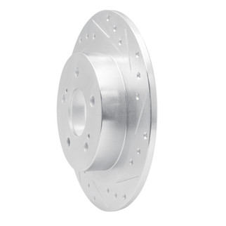 R1 84-88 Nissan 200SX Rear Right Drilled & Slotted Silver Brake Rotor