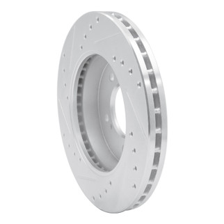 R1 93-02 Mercury Villager Front Right Drilled & Slotted Silver Brake Rotor