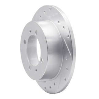R1 94-98 Hyundai SONATA Rear Left Drilled & Slotted Silver Brake Rotor