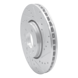 R1 03-11 Cadillac BLS (Mexico) Front Right Drilled & Slotted Silver Brake Rotor