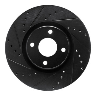R1 18-22 Ford Ecosport Front Left Drilled & Slotted Black Brake Rotor