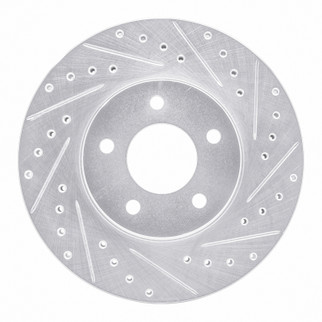 R1 01-07 Buick Rendezvous Front Right Drilled & Slotted Silver Brake Rotor