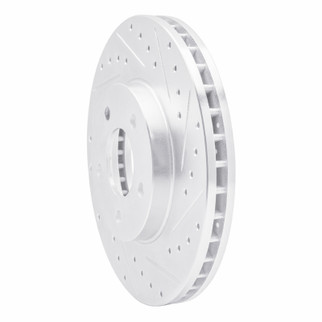 R1 01-07 Buick Rendezvous Front Right Drilled & Slotted Silver Brake Rotor
