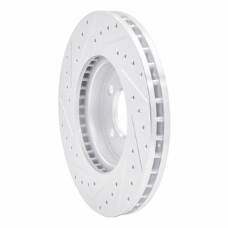 R1 01-07 Buick Rendezvous Front Right Drilled & Slotted Silver Brake Rotor