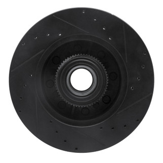 R1 11-25 Ford F-250 2WD (Super Duty) Front Left Drilled & Slotted Black Brake Rotor