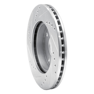 R1 04-10 Chevrolet Optra (Mexico) Front Right Drilled & Slotted Silver Brake Rotor