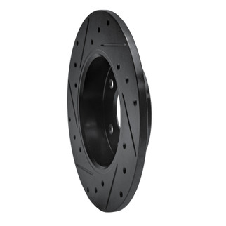 R1 02-08 Chevrolet ASTRA (Mexico) Rear Right Drilled & Slotted Black Brake Rotor
