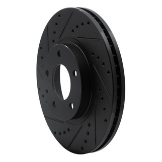 R1 01-02 Mazda Millenia Front Left Drilled & Slotted Black Brake Rotor