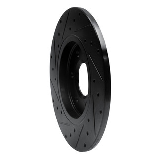 R1 06-06 Buick TERRAZA Rear Right Drilled & Slotted Black Brake Rotor