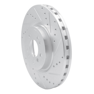 R1 12-18 Mercedes-Benz ML250 Front Right Drilled & Slotted Silver Brake Rotor
