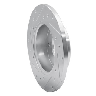 R1 81-83 Renault Fuego Front Right Drilled & Slotted Silver Brake Rotor
