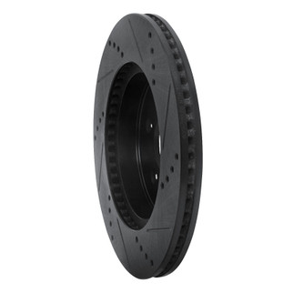 R1 19-25 Toyota Corolla (US/Canada) Front Left Drilled & Slotted Black Brake Rotor