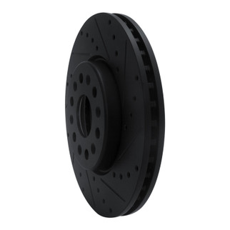 R1 17-25 Buick Enclave Front Right Drilled & Slotted Black Brake Rotor