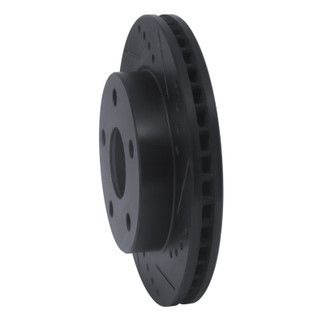 R1 91-94 Toyota Previa Front Right Drilled & Slotted Black Brake Rotor