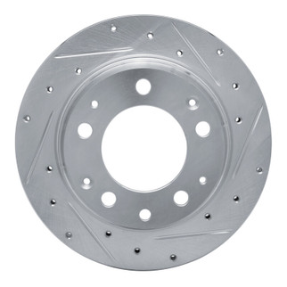R1 84-89 Porsche 911 Rear Right Drilled & Slotted Silver Brake Rotor