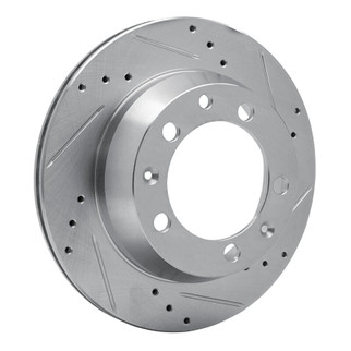 R1 77-88 Porsche 924 Rear Right Drilled & Slotted Silver Brake Rotor