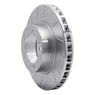 R1 86-91 Porsche 944 Except Turbo Right Front Drilled & Slotted Silver Brake Rotor