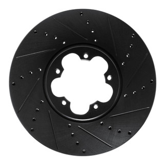 R1 14-19 Ford Transit (Mexico) Front Right Drilled & Slotted Black Brake Rotor